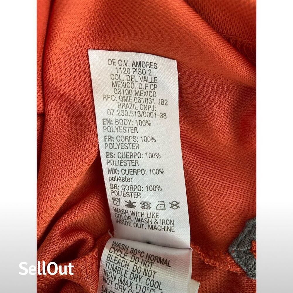 Quiksilver Men's Polo Shirt Orange Short Sleeve Size M Lightweight - Picture 3 of 4